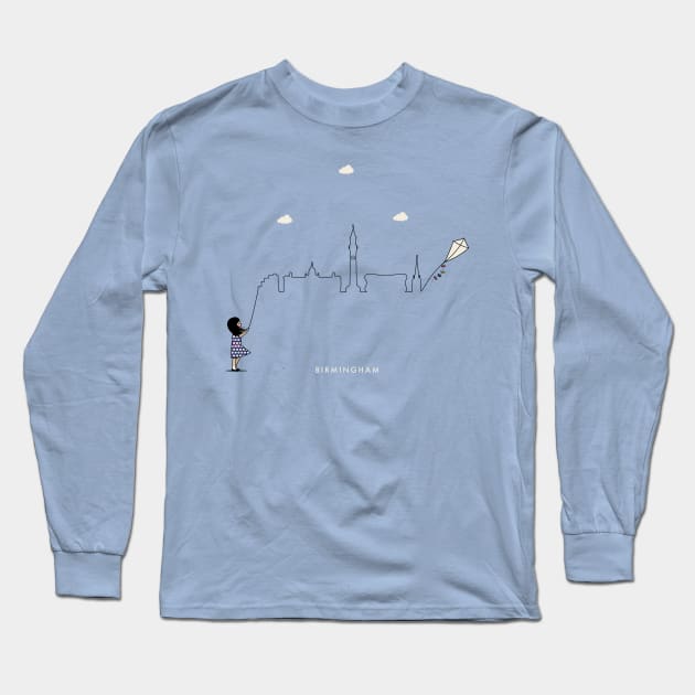 Birmingham Skyline Long Sleeve T-Shirt by Kein Design